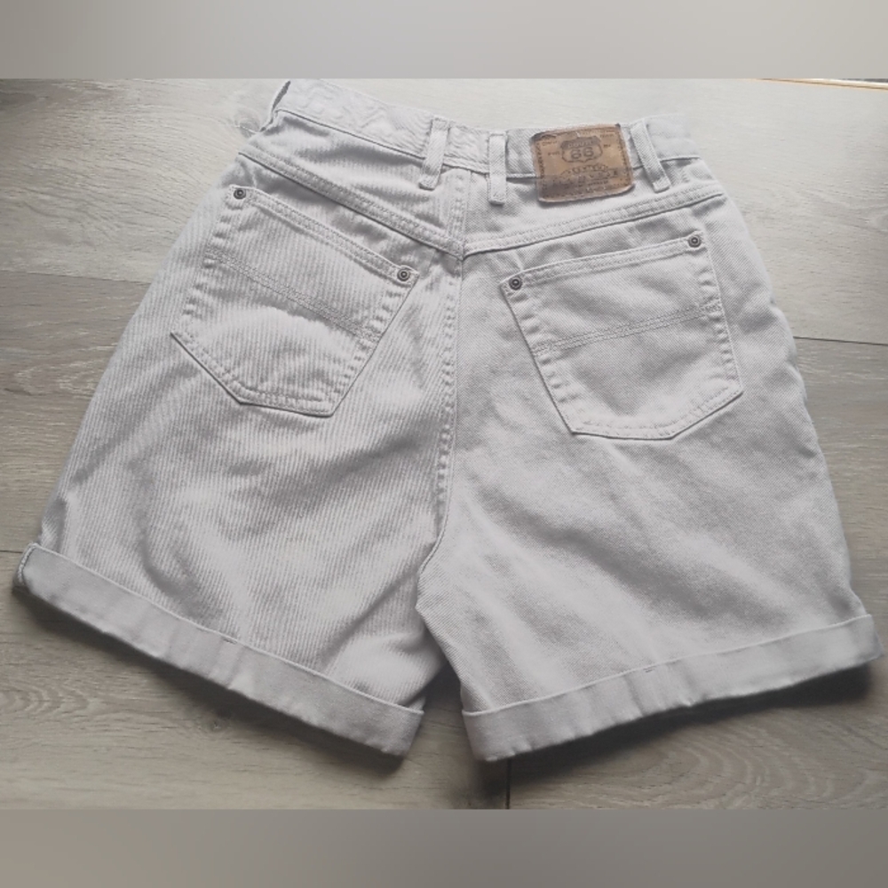 Vintage Route 66 Cotton Shorts Sz 9/10 Womens Beige High Waist